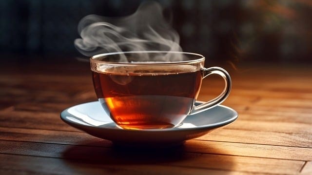 Herbal infusion in a cup